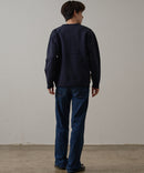 マシン ウォッシャブル アンチ ピリング 軽量 切り替え デザイン セーター イージーケア BLUE STANDARD ブルースタンダード