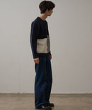 マシン ウォッシャブル アンチ ピリング 軽量 切り替え デザイン セーター イージーケア BLUE STANDARD ブルースタンダード