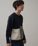 マシン ウォッシャブル アンチ ピリング 軽量 切り替え デザイン セーター イージーケア BLUE STANDARD ブルースタンダード