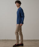 マシン ウォッシャブル  アンチ ピリング 軽量 アラン柄 クルーセーター イージーケア BLUE STANDARD ブルースタンダード