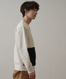 マシン ウォッシャブル アンチ ピリング 軽量 切り替え デザイン セーター イージーケア BLUE STANDARD ブルースタンダード