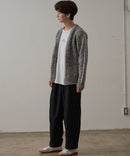 マシン ウォッシャブル アンチ ピリング  軽量 アラン柄 Vネック カーディガン イージーケア  BLUE STANDARD ブルースタンダード