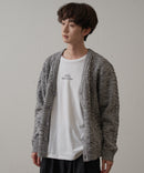 マシン ウォッシャブル アンチ ピリング  軽量 アラン柄 Vネック カーディガン イージーケア  BLUE STANDARD ブルースタンダード