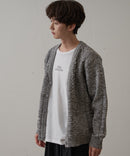 マシン ウォッシャブル アンチ ピリング  軽量 アラン柄 Vネック カーディガン イージーケア  BLUE STANDARD ブルースタンダード