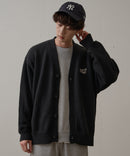 【UNIIT × RED CAP GIRL】 バック イラスト ジャガード ニット Vネック カーディガン