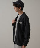 【UNIIT × RED CAP GIRL】 バック イラスト ジャガード ニット Vネック カーディガン