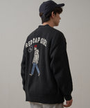 【UNIIT × RED CAP GIRL】 バック イラスト ジャガード ニット Vネック カーディガン