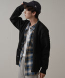 マシン ウォッシャブル アンチ ピリング  軽量 アラン柄 Vネック カーディガン イージーケア  BLUE STANDARD ブルースタンダード