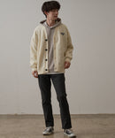 【UNIIT × RED CAP GIRL】 バック イラスト ジャガード ニット Vネック カーディガン