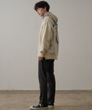 【UNIIT × RED CAP GIRL】 バック イラスト ジャガード ニット Vネック カーディガン