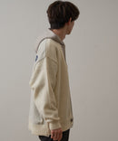 【UNIIT × RED CAP GIRL】 バック イラスト ジャガード ニット Vネック カーディガン