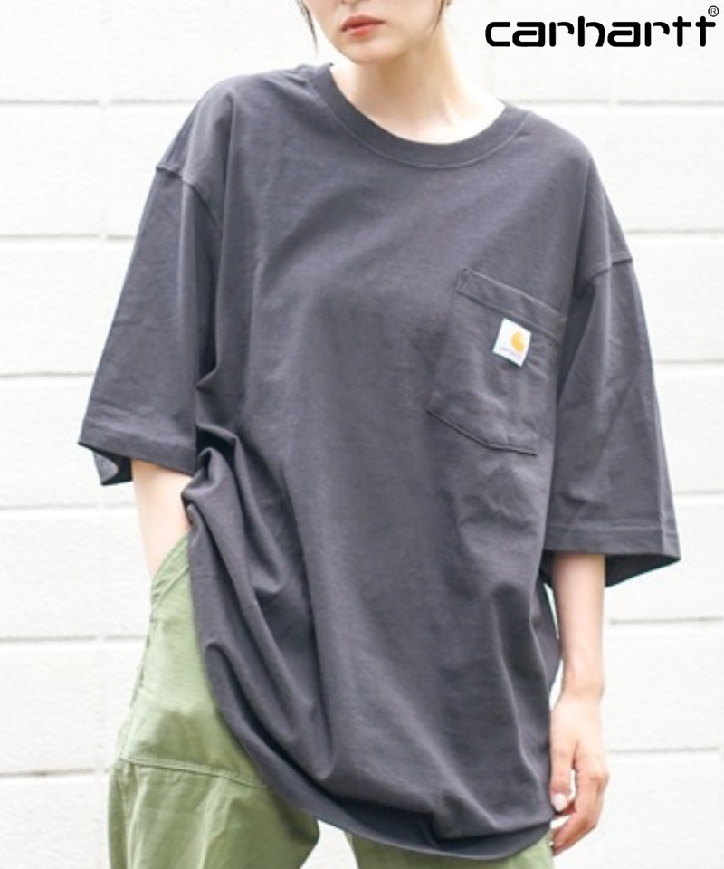 【公式通販限定取扱商品】Carhartt Loose fit Pocket 1/2 Sleeve カーハート Tシャツ 半袖 Tシャツ ポケットT  K87 ルーズ フィット ポケット