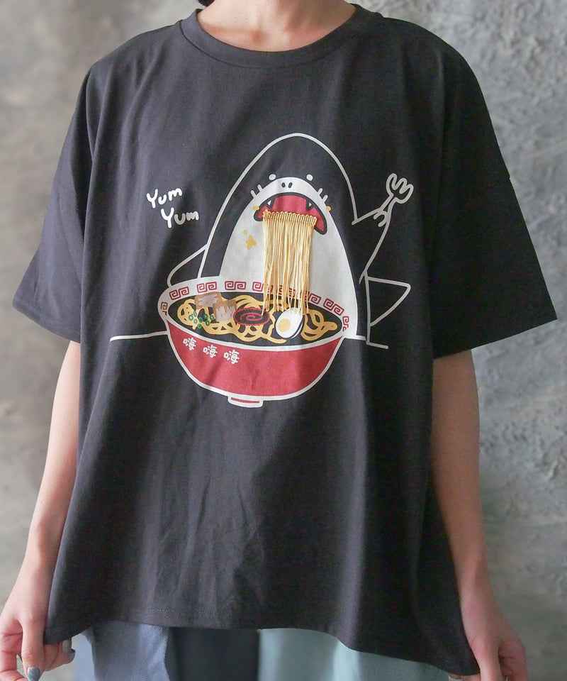 【Hi Hey Hoooo/ハイヘイホー】ラーメン大好きアニマルTシャツ zo