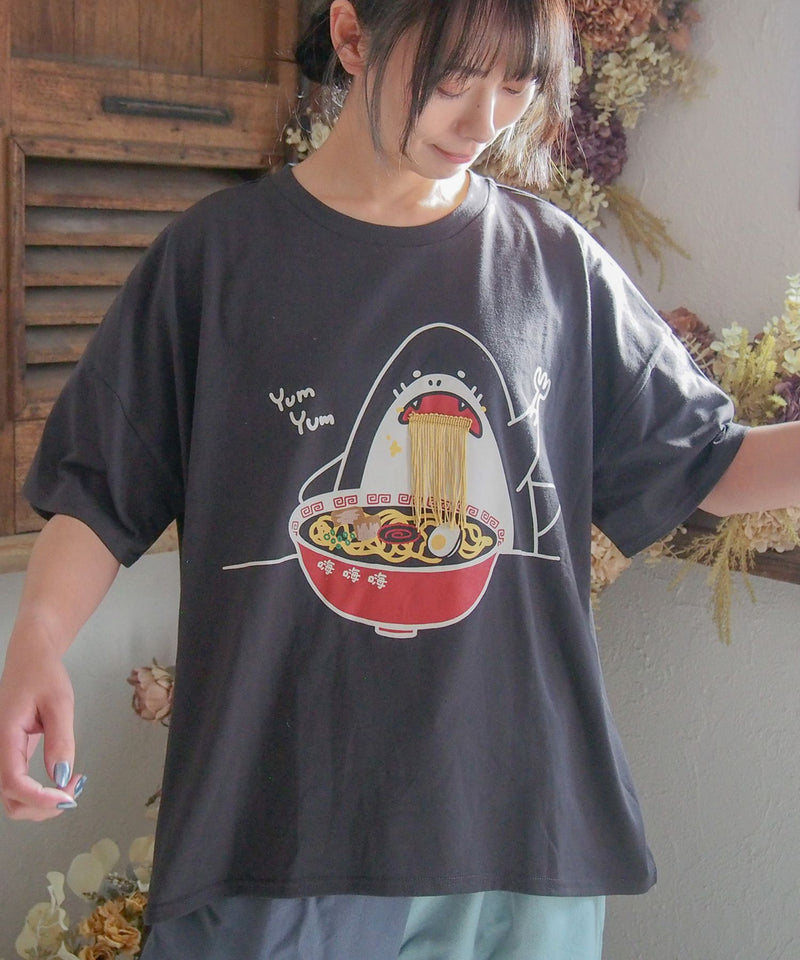 【Hi Hey Hoooo/ハイヘイホー】ラーメン大好きアニマルTシャツ zo