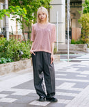 【U.S. POLO ASSN./ユーエスポロアッスン】【とろみ素材 蒸れにくくさらさら】透かし編みニットTシャツ 透け感 涼しい サマーニット 高見え 上品