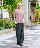 【U.S. POLO ASSN./ユーエスポロアッスン】【とろみ素材 蒸れにくくさらさら】透かし編みニットTシャツ 透け感 涼しい サマーニット 高見え 上品