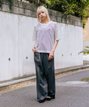 【U.S. POLO ASSN./ユーエスポロアッスン】【とろみ素材 蒸れにくくさらさら】透かし編みニットTシャツ 透け感 涼しい サマーニット 高見え 上品