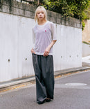 【U.S. POLO ASSN./ユーエスポロアッスン】【とろみ素材 蒸れにくくさらさら】透かし編みニットTシャツ 透け感 涼しい サマーニット 高見え 上品