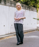 【U.S. POLO ASSN./ユーエスポロアッスン】【とろみ素材 蒸れにくくさらさら】透かし編みニットTシャツ 透け感 涼しい サマーニット 高見え 上品