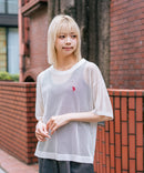 【U.S. POLO ASSN./ユーエスポロアッスン】【とろみ素材 蒸れにくくさらさら】透かし編みニットTシャツ 透け感 涼しい サマーニット 高見え 上品
