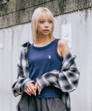 【U.S. POLO ASSN./ユーエスポロアッスン】【細見え シンプルブランドロゴ刺繍】ワンポイントリブタンクトップ 着痩せ 伸縮性 インナー 重ね着 春 夏