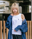 【U.S. POLO ASSN./ユーエスポロアッスン】【細見え シンプルブランドロゴ刺繍】ワンポイントリブタンクトップ 着痩せ 伸縮性 インナー 重ね着 春 夏