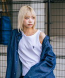 【U.S. POLO ASSN./ユーエスポロアッスン】【細見え シンプルブランドロゴ刺繍】ワンポイントリブタンクトップ 着痩せ 伸縮性 インナー 重ね着 春 夏