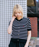 【U.S. POLO ASSN./ユーエスポロアッスン】【1枚で着れる 半袖カーディガン】ケーブル編み 半袖カーディガン ワンポイントロゴ刺繍 きれいめ オフィス 通勤 冷房対策 トラッド 韓国ファッション