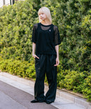 【U.S. POLO ASSN./ユーエスポロアッスン】【とろみ素材 蒸れにくくさらさら】透かし編みニットTシャツ 透け感 涼しい サマーニット 高見え 上品