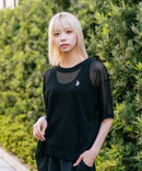 【U.S. POLO ASSN./ユーエスポロアッスン】【とろみ素材 蒸れにくくさらさら】透かし編みニットTシャツ 透け感 涼しい サマーニット 高見え 上品