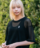【U.S. POLO ASSN./ユーエスポロアッスン】【とろみ素材 蒸れにくくさらさら】透かし編みニットTシャツ 透け感 涼しい サマーニット 高見え 上品