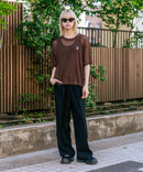 【U.S. POLO ASSN./ユーエスポロアッスン】【とろみ素材 蒸れにくくさらさら】透かし編みニットTシャツ 透け感 涼しい サマーニット 高見え 上品