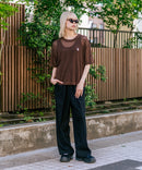 【U.S. POLO ASSN./ユーエスポロアッスン】【とろみ素材 蒸れにくくさらさら】透かし編みニットTシャツ 透け感 涼しい サマーニット 高見え 上品