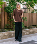 【U.S. POLO ASSN./ユーエスポロアッスン】【とろみ素材 蒸れにくくさらさら】透かし編みニットTシャツ 透け感 涼しい サマーニット 高見え 上品