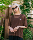 【U.S. POLO ASSN./ユーエスポロアッスン】【とろみ素材 蒸れにくくさらさら】透かし編みニットTシャツ 透け感 涼しい サマーニット 高見え 上品