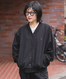 【BEVERLY HILLS POLO CLUB/ビバリーヒルズポロクラブ】ミニ裏毛 Vネックルーズシルエットカーディガン