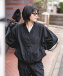 【BEVERLY HILLS POLO CLUB/ビバリーヒルズポロクラブ】ミニ裏毛 Vネックルーズシルエットカーディガン