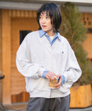 【BEVERLY HILLS POLO CLUB/ビバリーヒルズポロクラブ】ミニ裏毛 Vネックルーズシルエットカーディガン