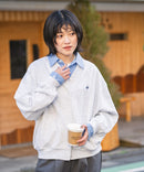 【BEVERLY HILLS POLO CLUB/ビバリーヒルズポロクラブ】ミニ裏毛 Vネックルーズシルエットカーディガン