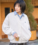 【BEVERLY HILLS POLO CLUB/ビバリーヒルズポロクラブ】ミニ裏毛 Vネックルーズシルエットカーディガン