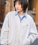 【BEVERLY HILLS POLO CLUB/ビバリーヒルズポロクラブ】ミニ裏毛 Vネックルーズシルエットカーディガン