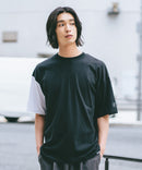 【BRKNHOME/ブロークンホーム】×【ZERO STAIN/ゼロステイン】コラボ 袖配色 クルーネック Ｔシャツzo