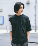 【BRKNHOME/ブロークンホーム】×【ZERO STAIN/ゼロステイン】コラボ 袖配色 クルーネック Ｔシャツzo