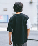 【BRKNHOME/ブロークンホーム】×【ZERO STAIN/ゼロステイン】コラボ 袖配色 クルーネック Ｔシャツzo