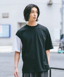 【BRKNHOME/ブロークンホーム】×【ZERO STAIN/ゼロステイン】コラボ 袖配色 クルーネック Ｔシャツzo