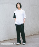 【BRKNHOME/ブロークンホーム】×【ZERO STAIN/ゼロステイン】コラボ 袖配色 クルーネック Ｔシャツzo