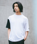 【BRKNHOME/ブロークンホーム】×【ZERO STAIN/ゼロステイン】コラボ 袖配色 クルーネック Ｔシャツzo