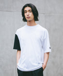 【BRKNHOME/ブロークンホーム】×【ZERO STAIN/ゼロステイン】コラボ 袖配色 クルーネック Ｔシャツzo