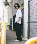 【SAVIER/サビアー】×【ZERO STAIN/ゼロステイン】コラボ 袖リブ クルーネック Tシャツzo