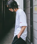【SAVIER/サビアー】×【ZERO STAIN/ゼロステイン】コラボ 袖リブ クルーネック Tシャツzo